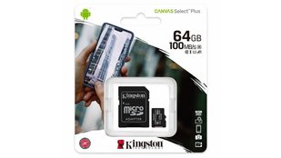 Карта пам'яті microSDXC Kingston 64GB Canvas Select Plus Adapter (SDCS2/64GB) 43876 фото