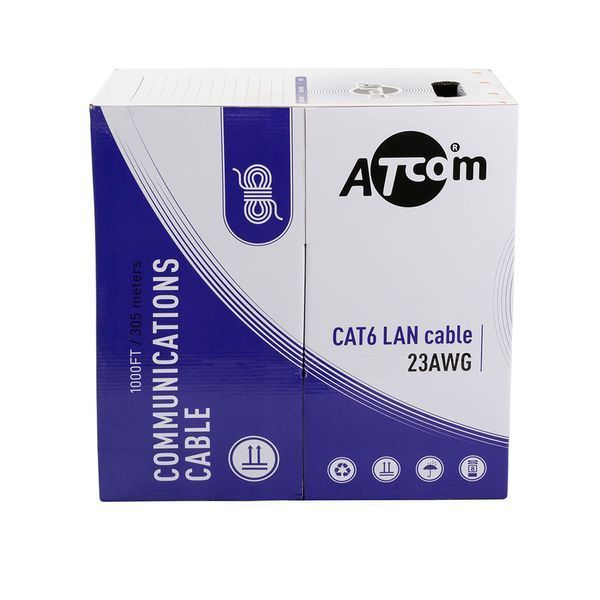 Кабель витая пара UTP ATcom Standard Cat 6 внутренняя 305 метров 00-00077794 фото
