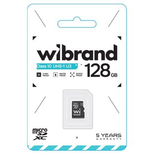 Карта пам'яті 128GB microSDXC UHS-I U3 Wibrand class 10 (WICDHU3/128GB) 51441 фото