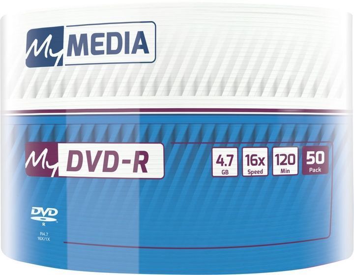 Диск DVD MyMedia DVD-R 4.7GB 16X Wrap MATT SILVER 50шт (69200) 00-00078510 фото