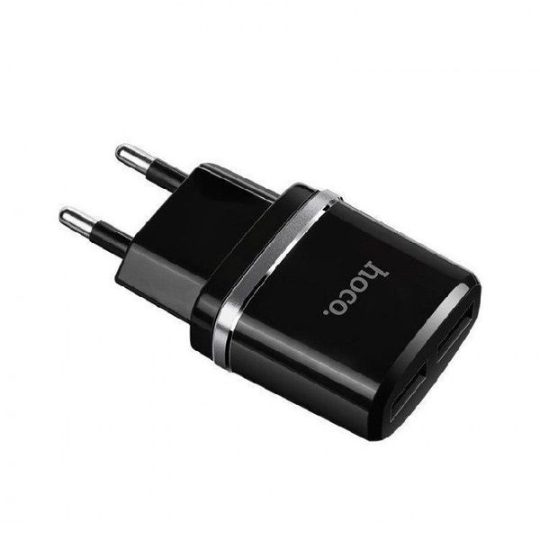 Мережевий зарядний пристрій HOCO C12 Smart dual USB charger Black 00-00077898 фото