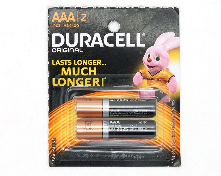 Батарейка Duracell LR03/MN2400 AAA 2шт блістер 27705 фото