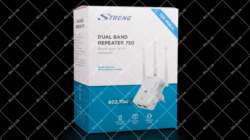 Повторювач Wi-Fi Strong 750 Repeater 2.4/5 ГГц 41001 фото