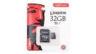 Карта памяти microSDHC Kingston 32GB class 4 adapter (SDC4/32GB) 42505 фото