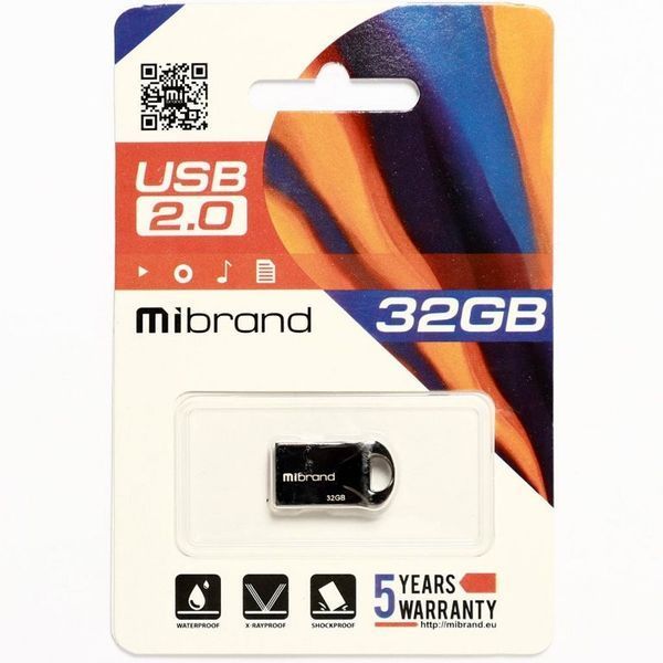 Накопитель Mibrand Hawk 32Gb Black USB 2.0 (MI2.0/HA32M1B) 50465 фото