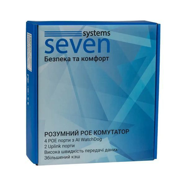 SEVEN P-7324-12V PoE комутатор 4 порти 00-00077696 фото
