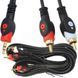 Кабель 2RCA-3.5мм Jack Audio Tcom gold, &Oslash;4х8мм, 5м, черный 00-00078661 фото 1
