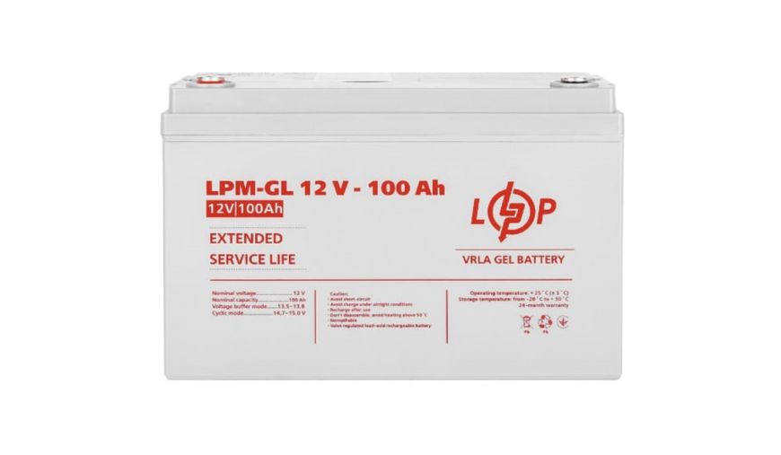 Батарея аккумуляторна GEL LogicPower LPM-GL 12 В / 100 Ah 49684 фото