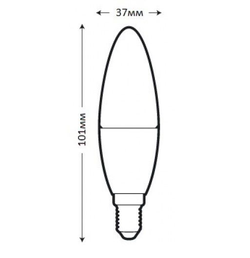 Світлодіодна лампочка LEDSTAR 6W E14 4000K STANDARD C37 (СВІЧКА) 40805 фото