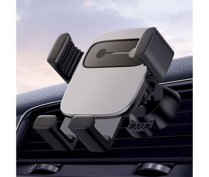 Держатель для телефона Baseus Cube Gravity Air type Silver автомобильный 46057 фото