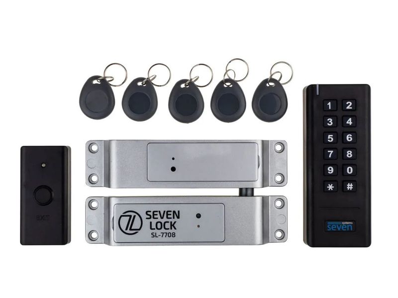 Комплект контролю доступу SEVEN LOCK SL-7708 бездротовий білий 48328 фото