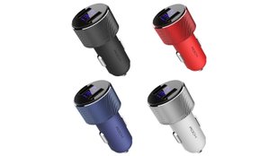 АЗУ ROCK 5V 3.4A Metal Dual USB Car Charger LED Display (RCC0127) 42565 фото