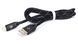 Кабель USB 2.0 AM - Lightning SERTEC черный тканевая оплетка 1.0 метр 41795 фото 1