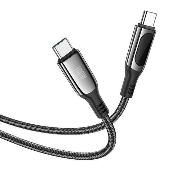 Кабель Hoco S51 Type-C - Type-C 1.2 метра 100W black 49617 фото