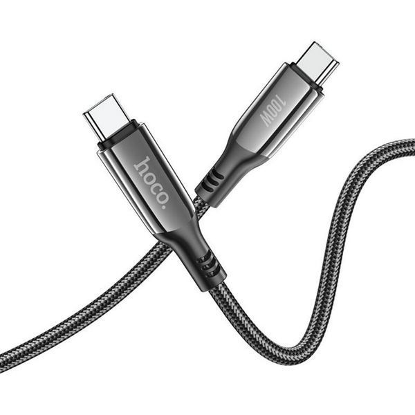 Кабель Hoco S51 Type-C - Type-C 1.2 метра 100W black 49617 фото