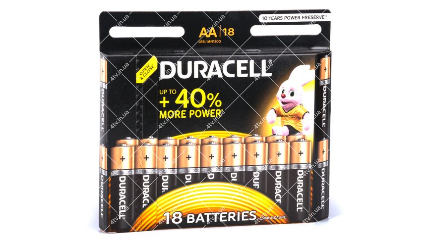 Батарейка Duracell Basic AA MN1500 LR06 18 шт 41933 фото