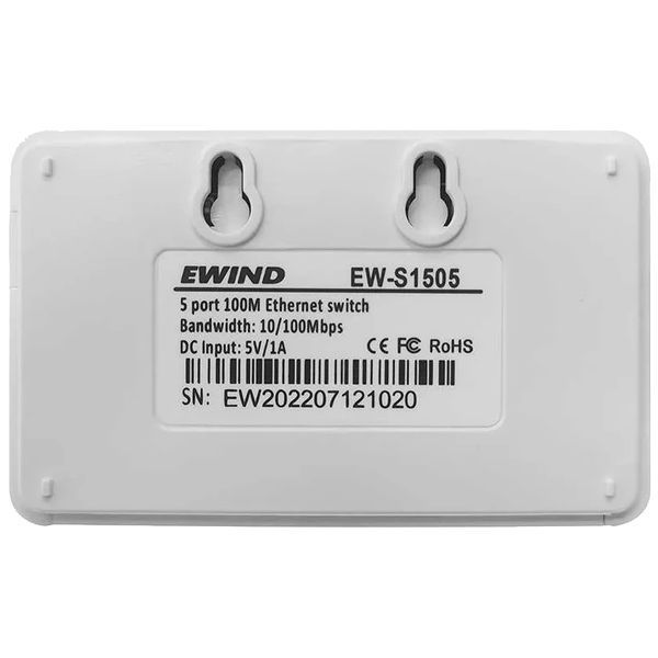 Ewind EW-S1505 100M Комутатор 5 портів некерований 00-00078565 фото