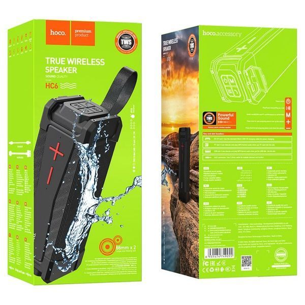 Колонка портативна HOCO HC6 Magic sports BT speaker Black 00-00077903 фото