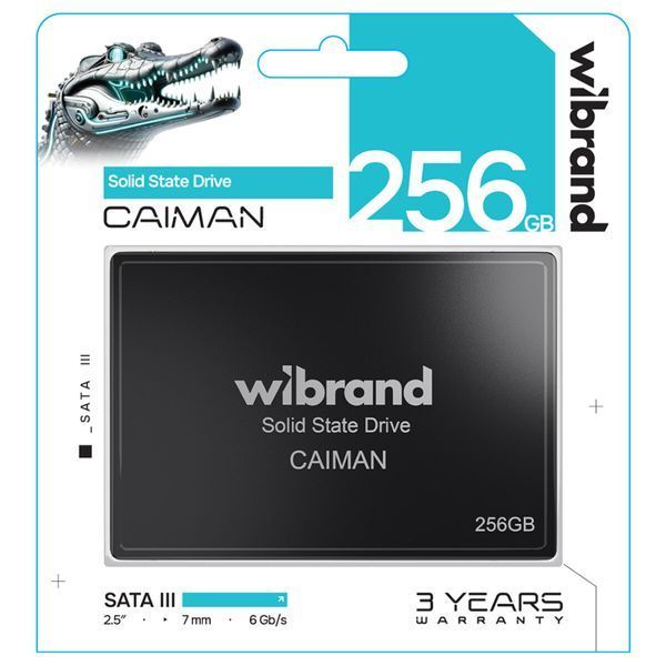 Накопичувач SSD Wibrand Caiman 256GB 2.5" 7mm SATAIII Standard 00-00077138 фото