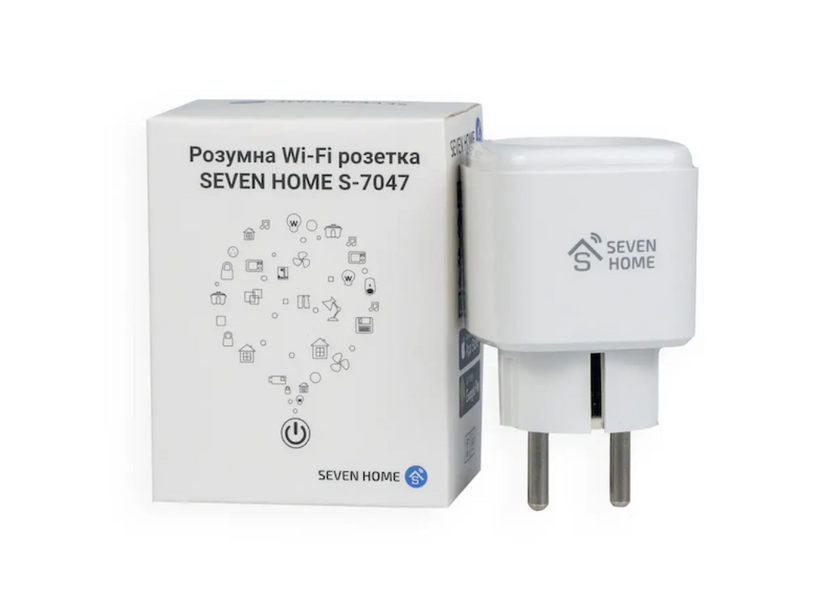 Розумна розетка Wi-Fi SEVEN HOME S-7047 46889 фото