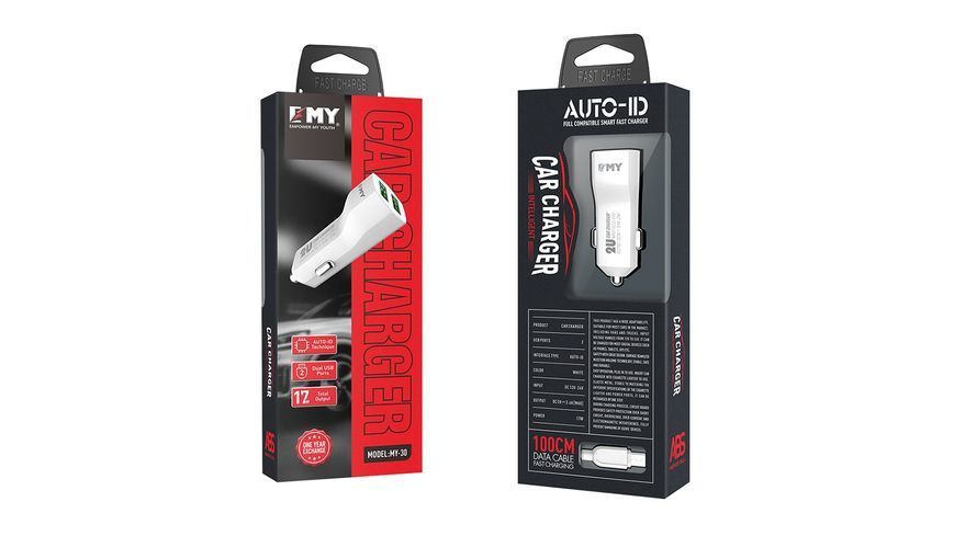 Набор 2 в 1 Emy MY-30 АЗУ With Micro-Usb Cable 45405 фото