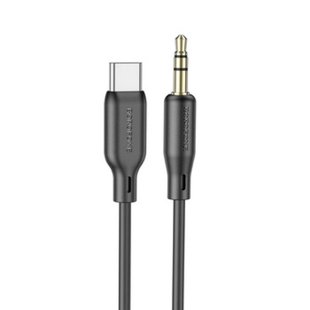 Аудіо-кабель BOROFONE BL18 AUX 3.5 мм для Apple Lightning Black 1 метр 51396 фото