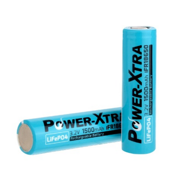 Акумулятор LiFePO4 Power-Xtra IFR18650 1500mAh 3.2V Blue 47753 фото