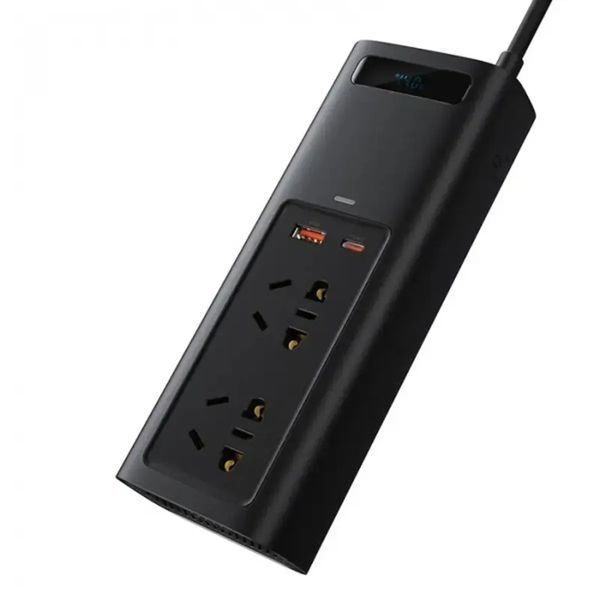 Автомобільний інвертор Baseus In-car Inverter 150W (220V CN/EU) Black 00-00078312 фото