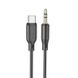 Аудіо-кабель BOROFONE BL18 AUX 3.5 мм для Apple Lightning Black 1 метр 51396 фото 1