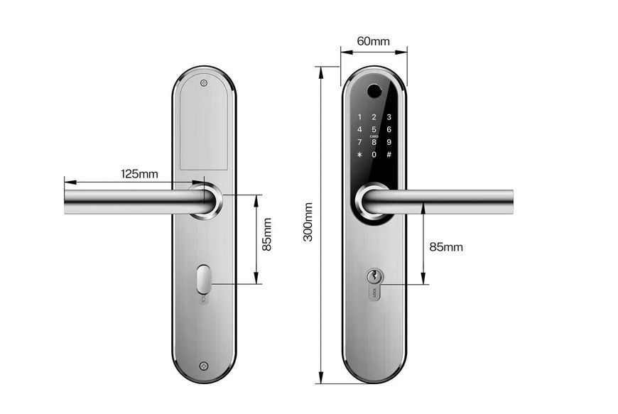 Умный замок SEVEN LOCK SL-7768BF (85мм) black 00-00077752 фото