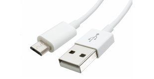 Кабель USB 2.0 - Micro USB 3 мм белый 2 метра 45540 фото