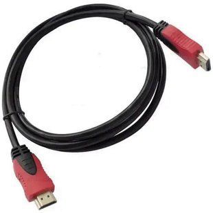 Кабель HDMI-HDMI Tcom v.1.4 &Oslash;6.0 1.5 метра красно-чёрный 51235 фото