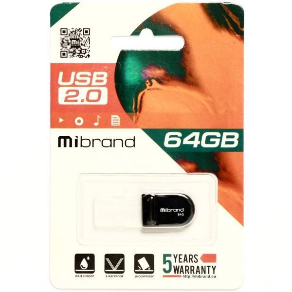 Накопитель Mibrand Scorpio 64Gb Black USB 2.0 (MI2.0/SC64M3B) 50681 фото