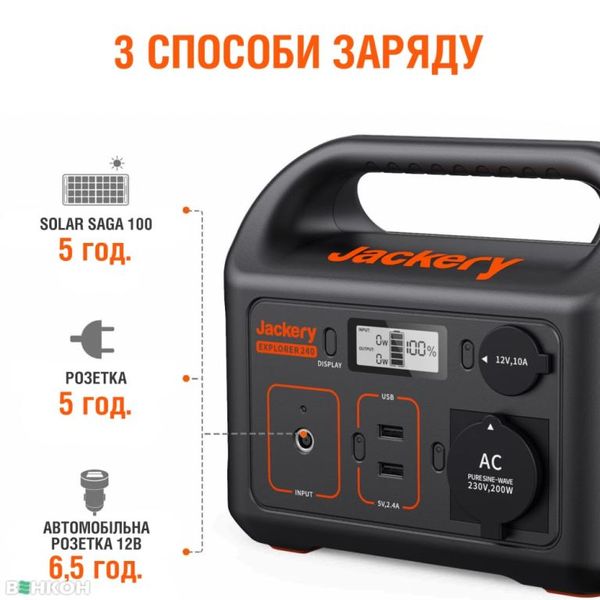 Зарядна станція Jackery Explorer 240 EU портативна 47808 фото