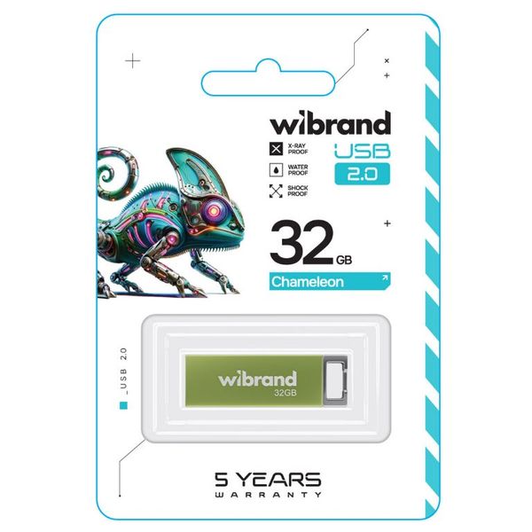 Накопичувач Wibrand Сhameleon 32Gb light green USB 2.0 (WI2.0/CH32U6LG) 51392 фото