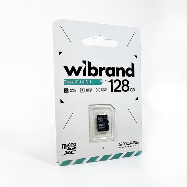 Карта памяти microSDXC (UHS-1) Wibrand 128Gb class 10 00-00077352 фото