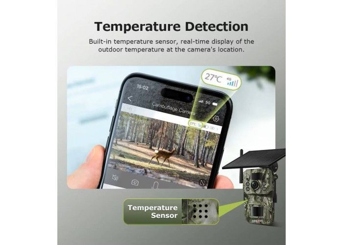 4G фотопастка SECTEC ST-HC809 (7800mAh, Сонячна панель) 00-00078349 фото