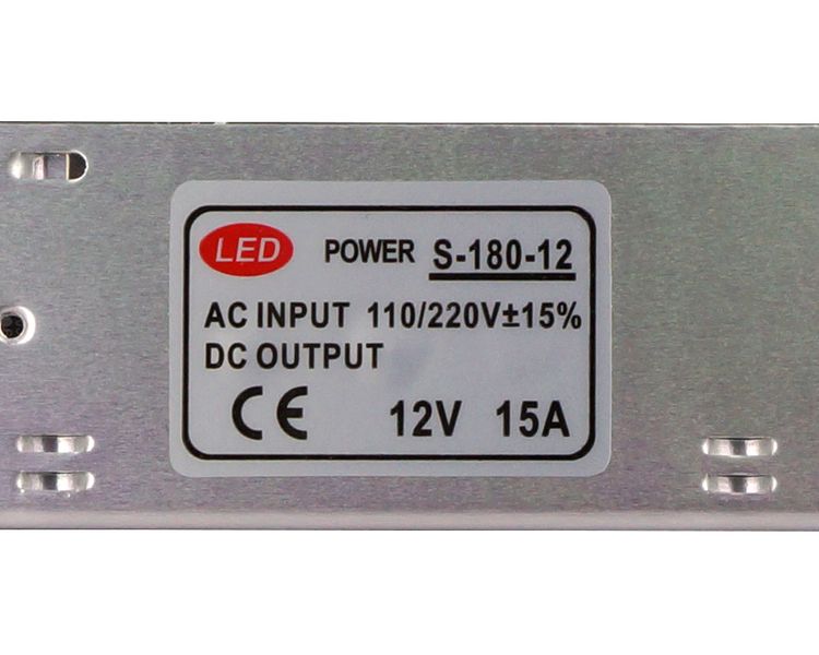 Блок живлення LED Power 12В/15A/180W 40131 фото