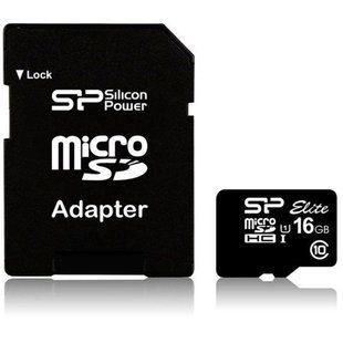 Карта памяти microSDHC Silicon Power 16GB Class 10 + SD адаптер 45952 фото