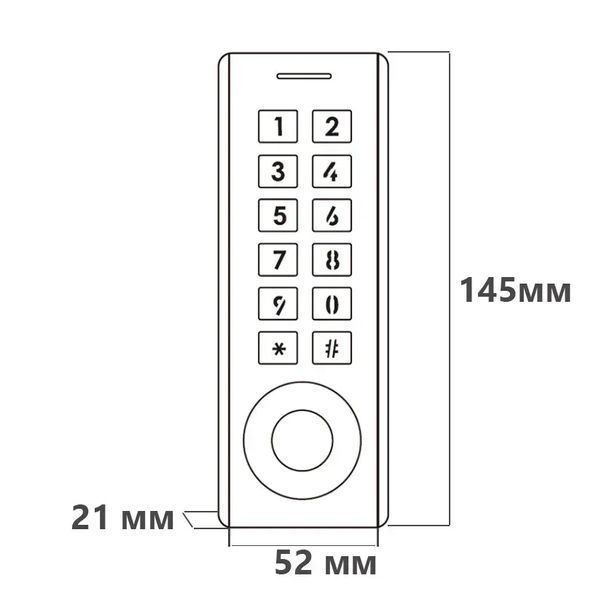SEVEN CR-7474BFW MF Bluetooth Кодова клавіатура 00-00078669 фото