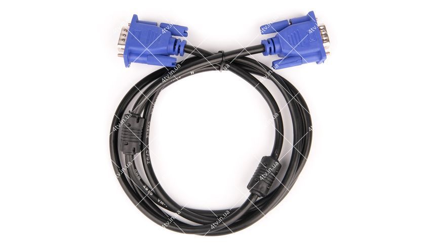 Кабель VGA-VGA DE-15HD 2 ферити 1.5 метра YT-VGA(M)/(M)3+2-1.5m 40527 фото