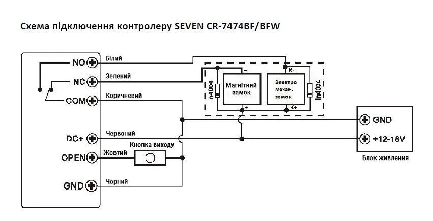 SEVEN CR-7474BF MF Bluetooth Кодовая клавиатура 00-00078668 фото