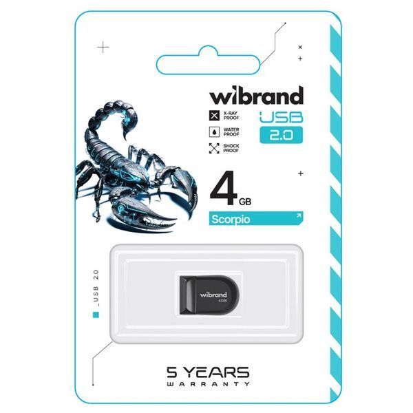 Накопитель Wibrand Scorpio 4Gb Black USB 2.0 (WI2.0/SC4M3B) 51454 фото