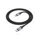 Кабель HOCO X102 USB to Type-C 3A, 1m, nylon, aluminum connectors, Black 00-00078522 фото 3