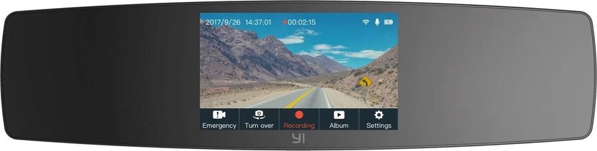 Відеореєстратор дзеркало YI Mirror Dash Camera International Edition (Black) 43828 фото