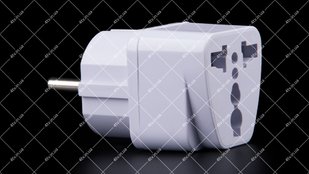 Перехідник мережевий AU/US/UK на EU travel adaptor 40113 фото