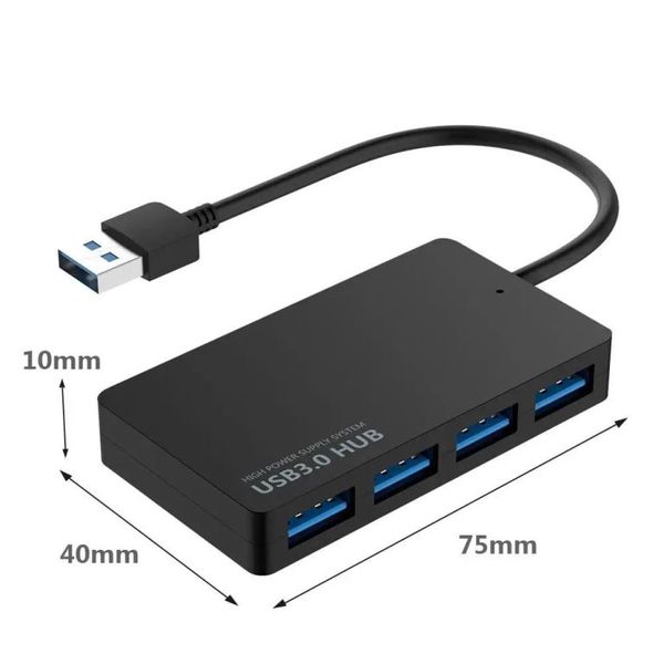 Хаб USB 3.0 4-х портовий 5Gbps ультратонкий блістер 48216 фото