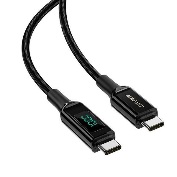 Шнур USB TYPE-C -TYPE-C 2m 5A/100W ACEFAST C6-03 Black 51729 фото