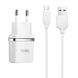 Адаптер мережевий Hoco C12 5V/2.4A Smart DUAL USB Micro cable 2 порти 50223 фото 2