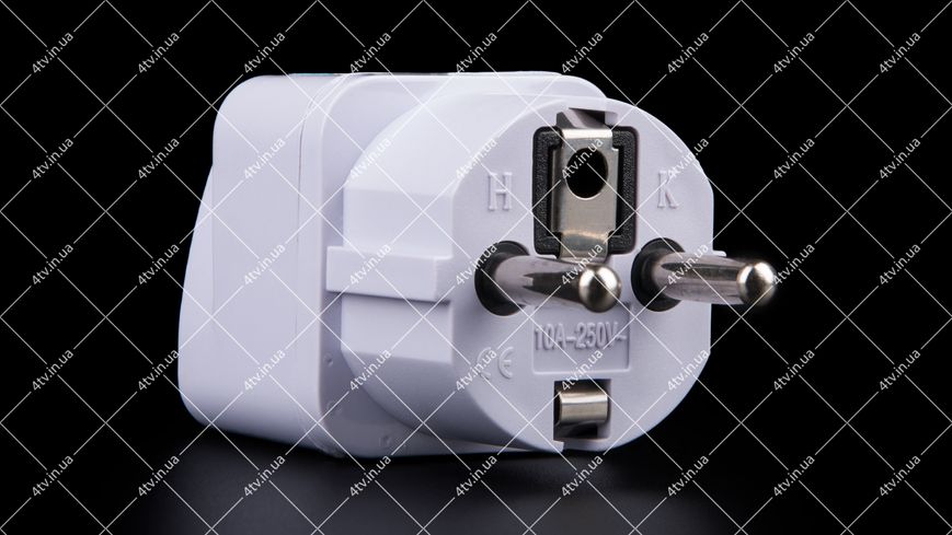 Перехідник мережевий AU/US/UK на EU travel adaptor 40113 фото